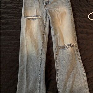 REVICE Light Blue Distressed Boyfriend Jeans